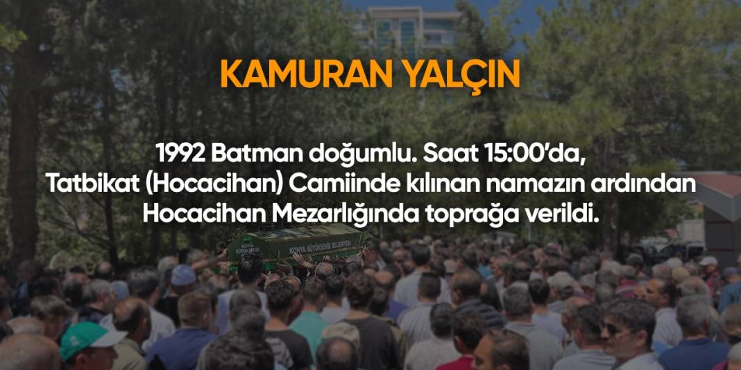 Konya'da bugün vefat edenler | 17 Ekim 2024 16